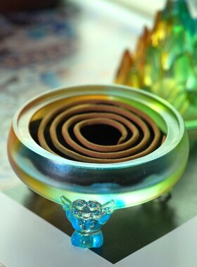 中式仿古琉璃博山炉香炉家用室内茶道香篆盘香沉香X檀香熏熏香炉