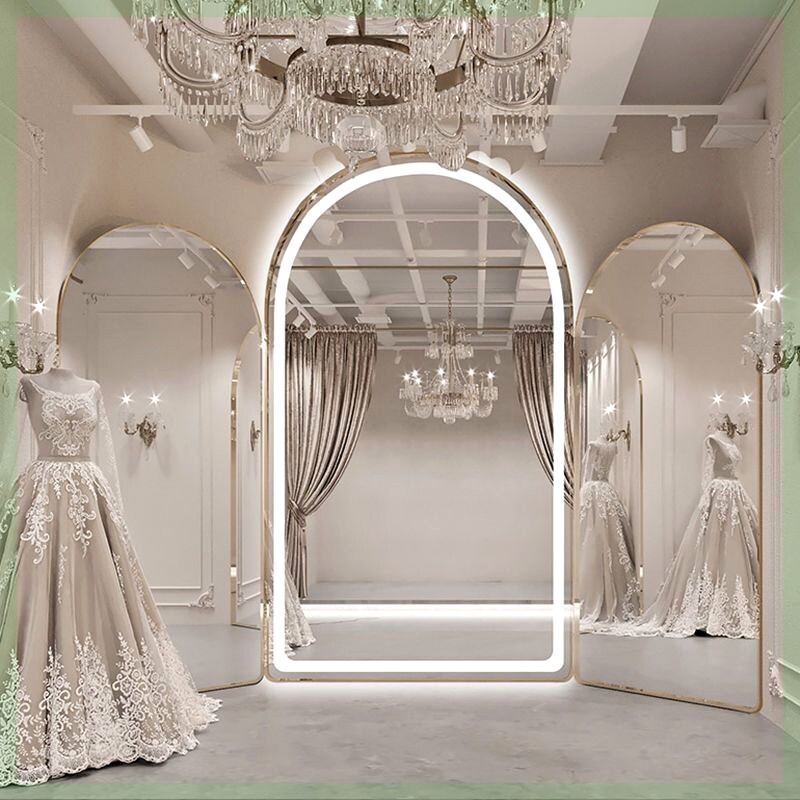 婚纱店礼服馆专用三面镜服装店试衣婚纱镜全身镜美颜显瘦落地镜