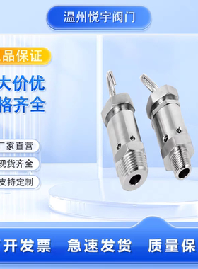 不锈钢泄压阀安全阀弹簧式自动