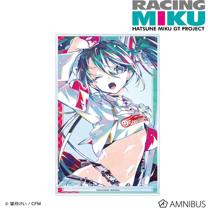 预订AMNIBUS 初音未来 2025赛车 水彩BIG立牌吧唧 M02509 周 - 实物图