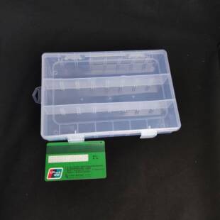 爆款横3格透明塑料收纳盒渔具饰品五金工具串珠零部件整理空盒子