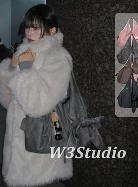 W3Studio韩国Siweol107许允真同款蝴蝶结托特包大容量腋下单肩包