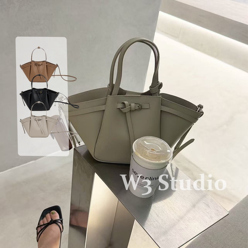 W3Studio韩系小众Folnua迷你花瓣包轻奢复古牛皮单肩手拎斜挎包