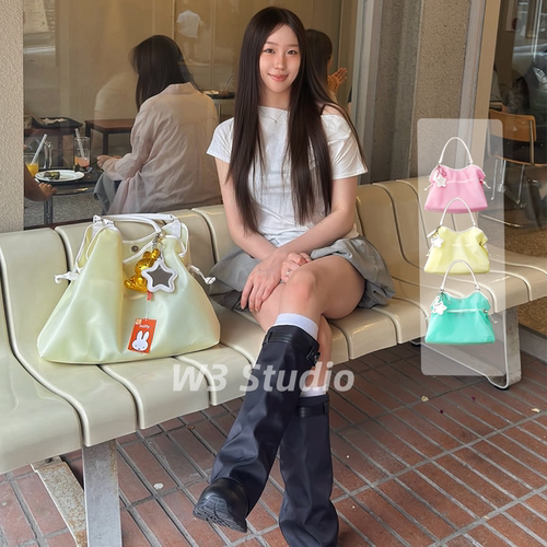 韩国小众Badblue果冻包女夏季透明托特包大容量单肩手提包通勤包
