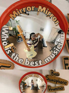 搞怪墙上凹凸镜摆件 居家拍照小道具 出租房改造装饰镜 DIY彩绘广