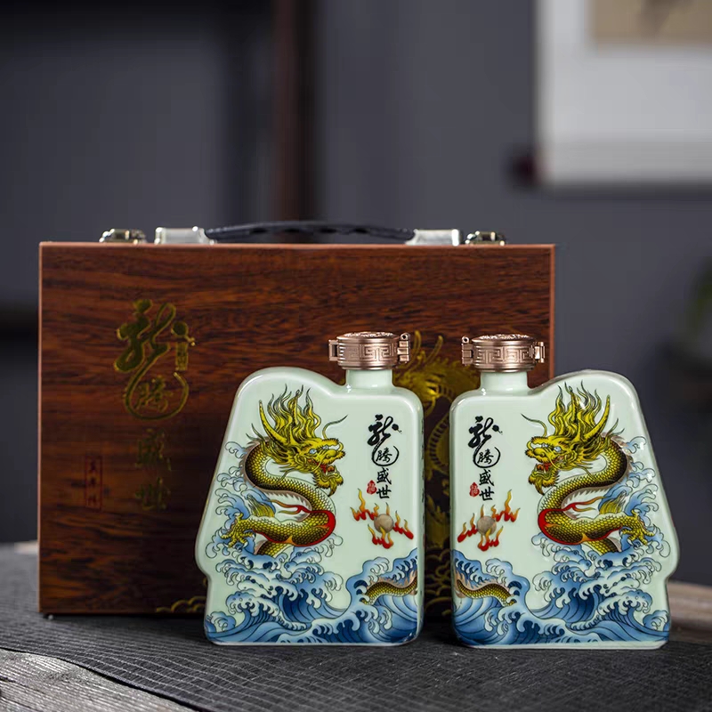 景德镇陶瓷酒坛子手工日用家用酒瓶1斤装家用窖藏密封坛陶瓷礼盒