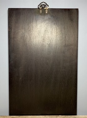 古董文玩小叶紫檀木实木浮雕雕刻福禄寿挂匾挂画S书房办公室装饰