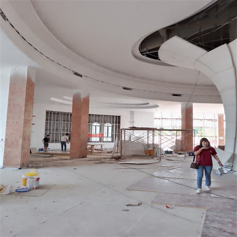 源头圆弧GRG造型石膏天花板石膏线条曲面镂空异形UGRG装饰材料