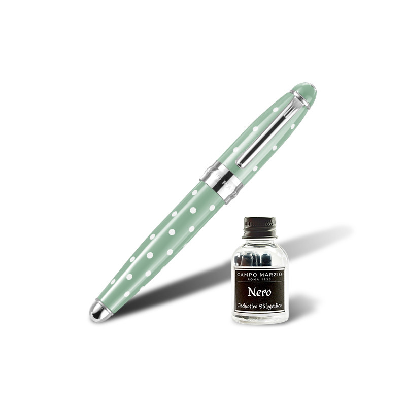 意大利CAMPO MARZIO凯博马尔兹口袋钢笔经典波点墨囊礼盒高档金属口袋笔学生送礼新年礼物