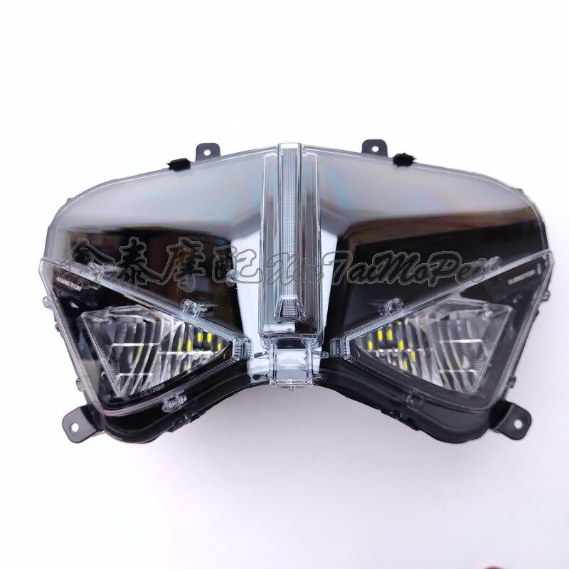 赛550大灯前照灯赛QJ500GS-7前大灯总成LLED照明灯远近光流水效果