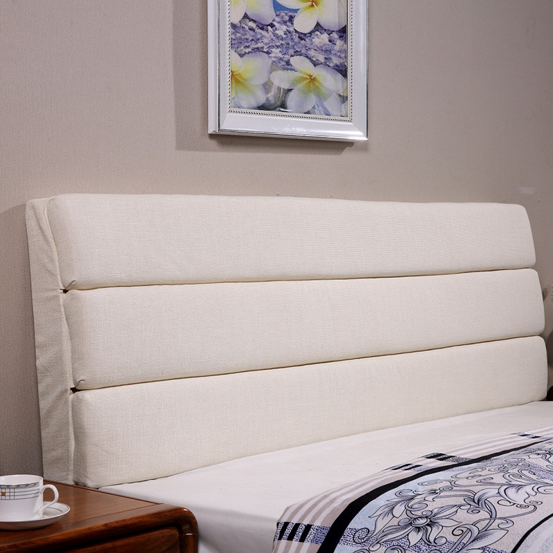 床头靠垫大靠背双人床软包罩套可C拆洗简约现代棉麻V榻榻米靠枕定,居家布艺,床头靠垫,淘宝优惠券,粉丝福利购,淘宝优惠卷