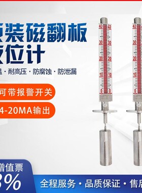 顶装磁性浮子液位计磁翻板远传液位计 30K4不锈钢锅炉水位计油位