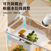 乌龟饲养缸家用养龟专用缸豪华鱼缸带晒台过滤制氧生X态造景养龟