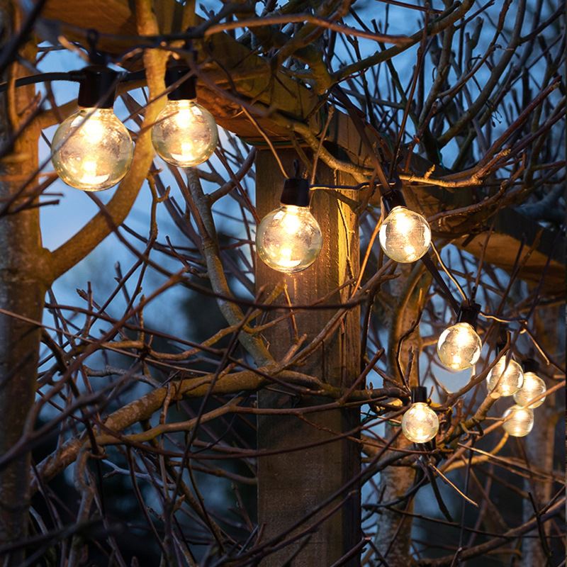 串灯户外太阳能庭院灯别墅花园围栏栅栏酒店民宿露台布置围氛灯串