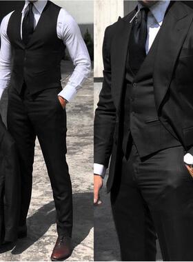 Men 3 Suit Blazer Meetings Formal Events s Stylish