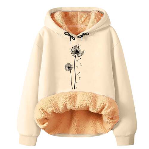 Women's Leopard & Heart Print Hooded Sweatshirt & Pants