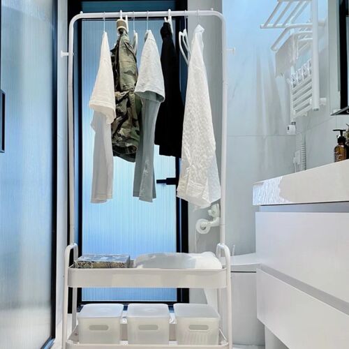 晾衣架落地家用可移动晒衣架房间卧室挂衣架子室内网红简易衣帽架