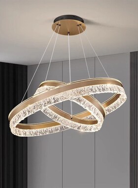 轻奢客厅吊灯公寓大厅现代简约餐厅灯复试楼梯过道新款铝材灯具