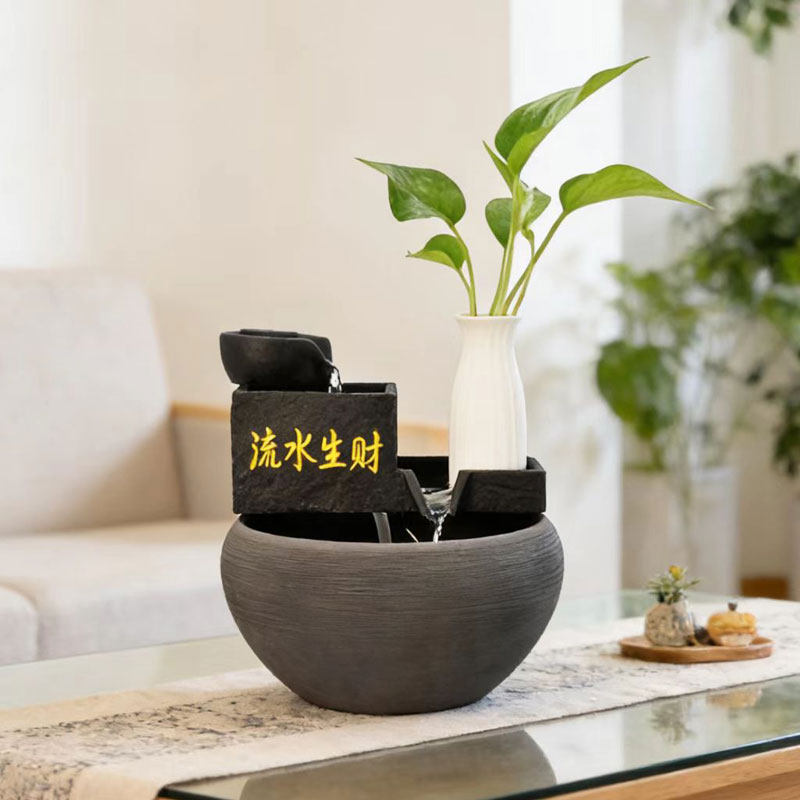 流水摆件循环水喷泉招财客厅玄关风水桌面鱼缸轻奢高端风生水起,家居饰品,流水摆件,淘宝优惠券,粉丝福利购,淘宝优惠卷