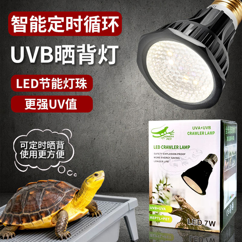 全光谱uvb晒背灯乌龟灯爬宠陆龟专用补钙灯晒龟灯uva灯灯泡晒被灯