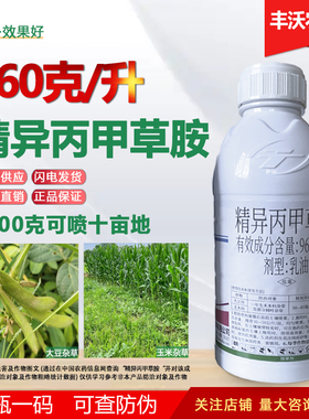 960克/升精异丙甲草胺金都尔精异丙甲草铵安大豆玉米专用除草剂