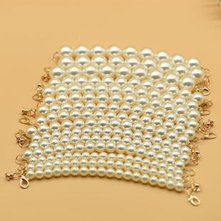 爆款珍珠链条手机挂绳手腕手提斜跨珍珠饰品配件仿珍珠装饰链