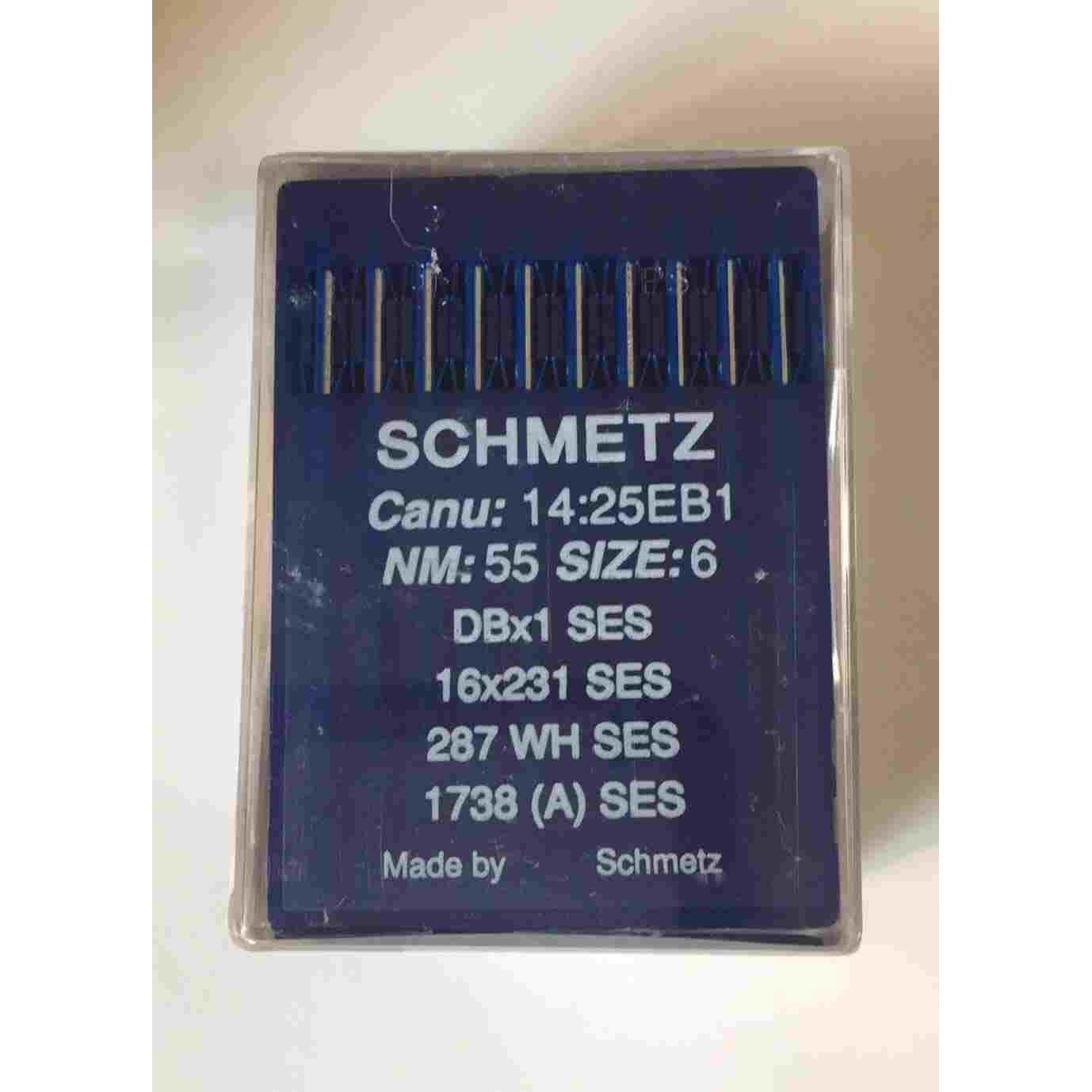 德国蓝狮车针DBX1 SES 55/6# 特细针尖55#防针洞防起皱薄料专用针