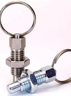 分度销 拉环 ZAC43 44 45 -M6 8 10 12 带锁紧螺帽 旋钮柱塞