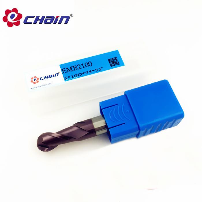 台湾益诠整体合金钨钢球头铣刀EMB2020/2040/2060/2080/2100/2120