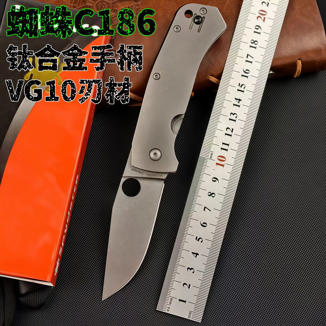 钛合金VG10钢求生锋利便携刀具