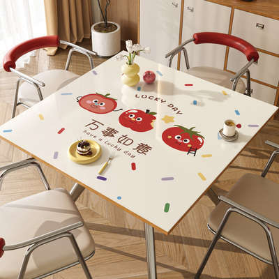 pvc正方形桌布免洗防水防油防烫方桌桌布高级感桌面保护垫餐桌垫