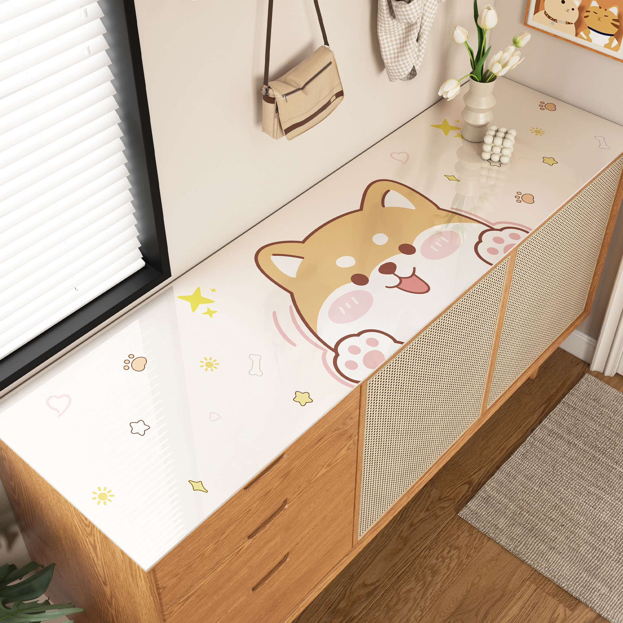 电视柜桌垫餐边柜台面保护垫卡通台面垫子软玻璃鞋柜酒柜防水桌布,居家布艺,桌布,淘宝优惠券,粉丝福利购,淘宝优惠卷