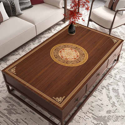 新中式茶几桌垫家用客厅防水防油免洗餐桌垫隔热垫台布桌面保护垫