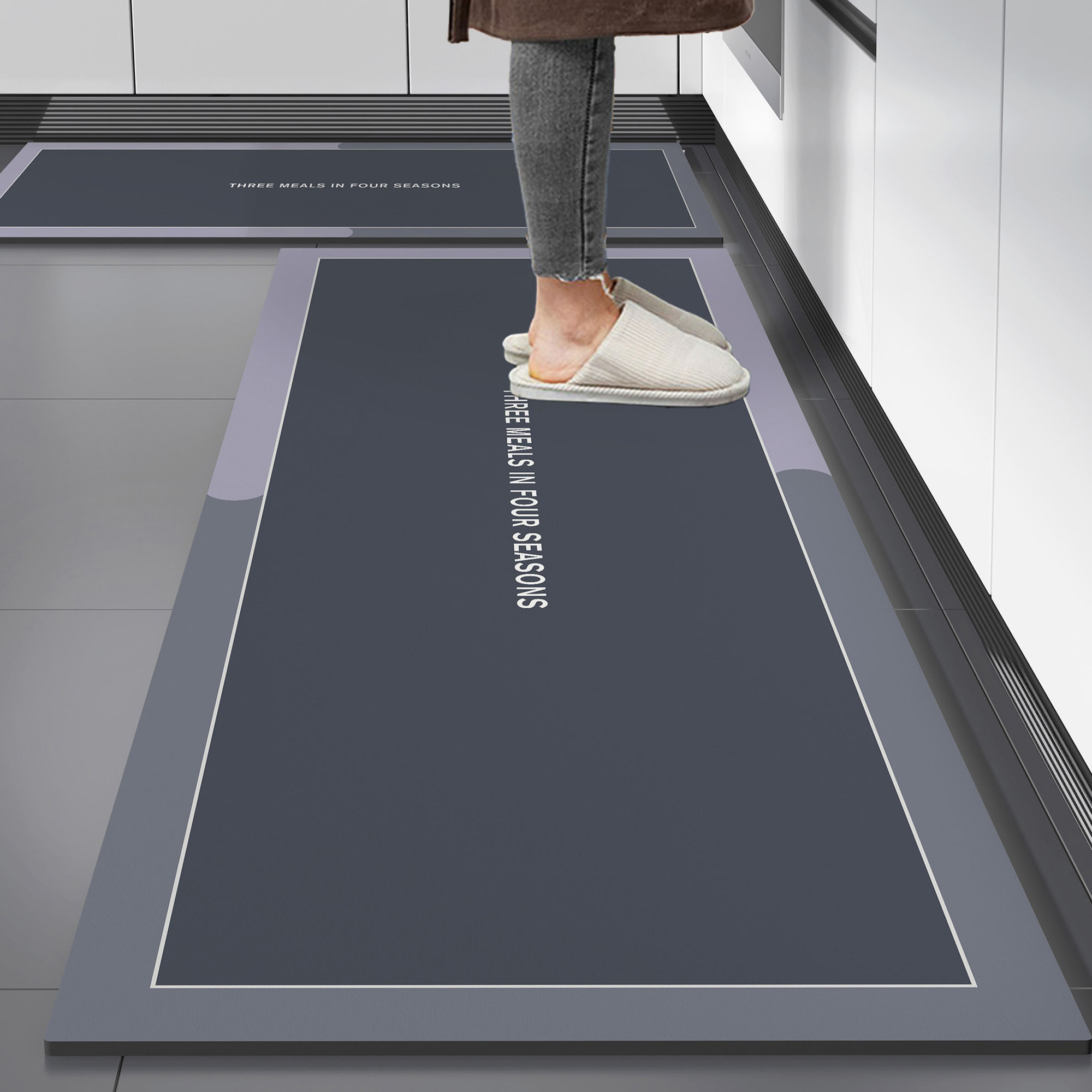 硅藻泥厨房地垫防滑吸水垫家用门口耐脏脚垫防水专用可擦免洗地毯