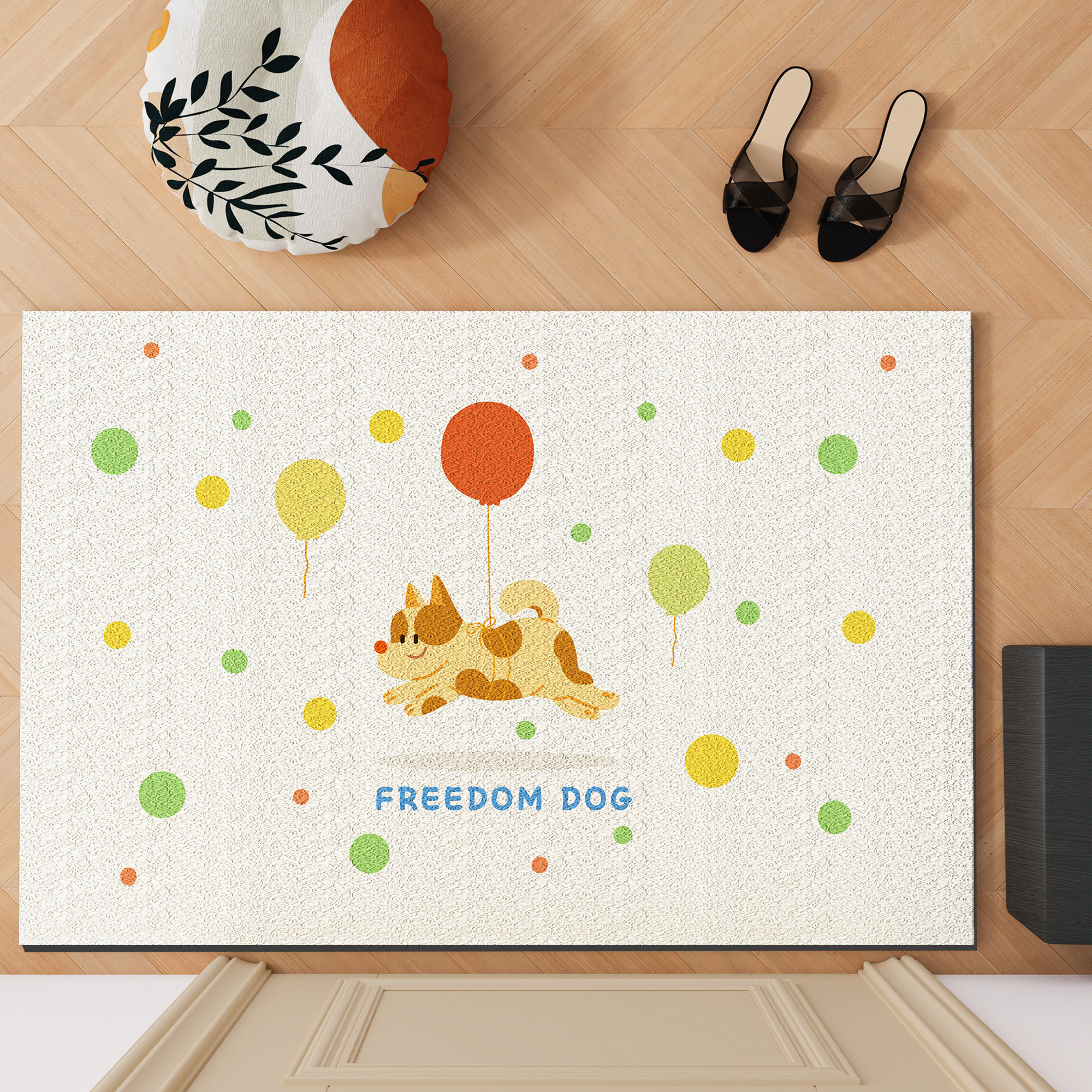 卡通入户门地垫门口进门脚垫丝圈防滑耐脏耐磨地毯玄关可裁剪垫子