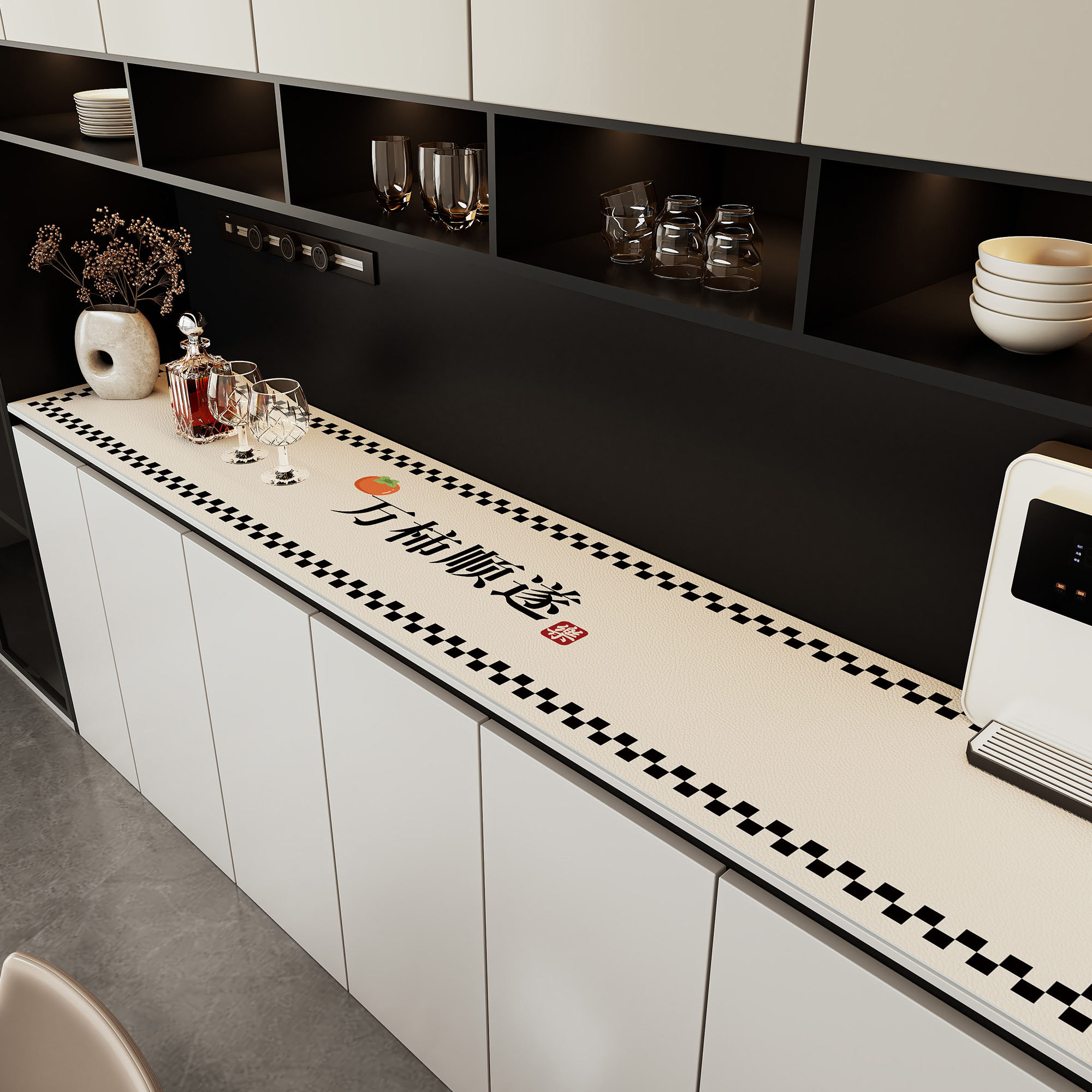 高级感餐边柜电视柜台面保护垫入户玄关鞋柜防脏垫子酒柜防水桌布