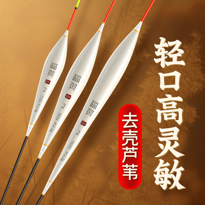 去壳芦苇鱼漂加粗醒目高灵敏浮漂底钓行程细尾轻口冬钓鲫鱼漂正品