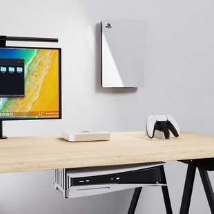 索尼ps5墙壁支架桌下横放slim Pro壁挂悬挂底座配件收纳架通用