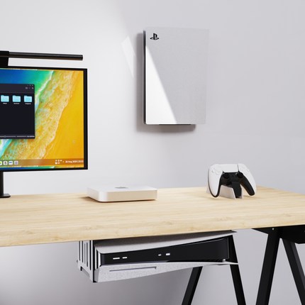 索尼ps5墙壁支架桌下横放slim Pro壁挂悬挂底座配件收纳架通用