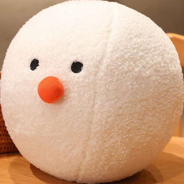 卡通雪球抱枕可爱小雪人毛绒玩具公仔包包挂件减压靠垫生日礼物女