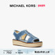 2件折上折 MICHAEL KORS Berkley 女士丹宁牛仔厚底凉鞋