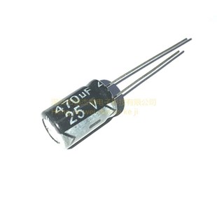 电解电容 25v470uf 体积8*12mm 25伏470微法直播电容(20个)