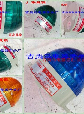现货南州报警器警灯LTE-3072迷你岗亭闪光无声警报灯绿色24V220V