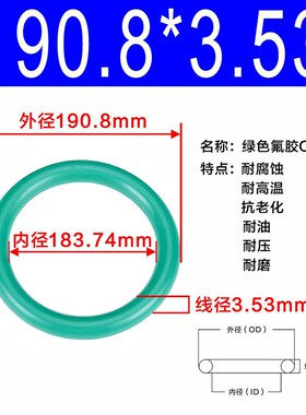 氟胶O型圈内径171.04/177.39/183.74/190.09/196.44/202.79*3.53
