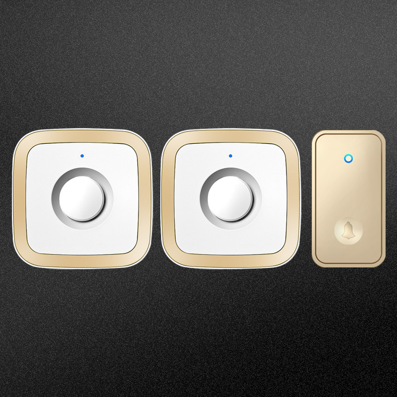 自发电无线门铃家用不用电池别墅远距离防水一拖一拖二老人呼叫铃