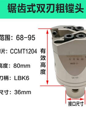 台湾双刃粗镗头RBH可调式粗镗刀RBH25-32-40-52-68镗孔器粗刀头