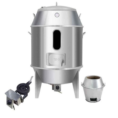 80宽烤鸭炉木炭商用烧鸭炉烤鸡炉不锈钢烧烤炉吊X炉双层燃气煤