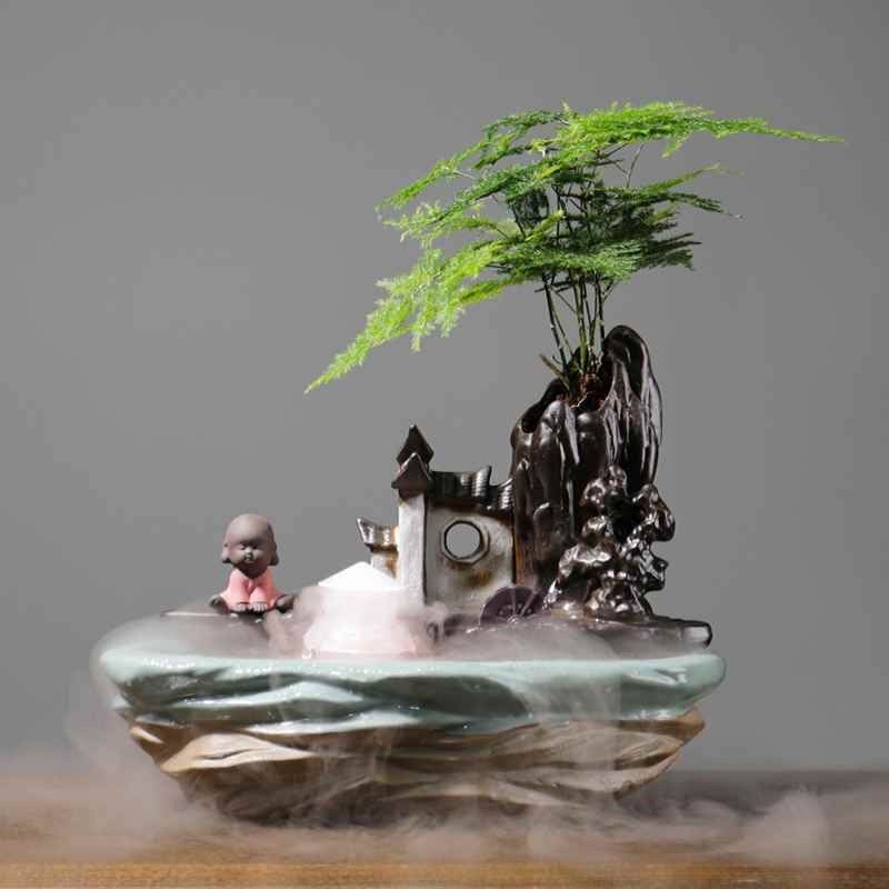 【直播推荐】创意鱼缸假山流水摆件客厅风水轮喷S泉桌面循环水办,家居饰品,流水摆件,淘宝优惠券,粉丝福利购,淘宝优惠卷