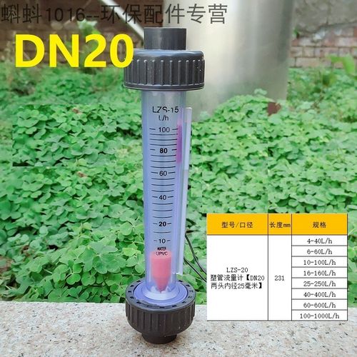 新款【高品质】LZS/LZB20塑料转子流G量计 DN20液体水 浮子流现货
