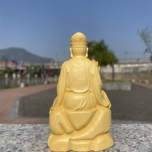 黄杨木雕活佛济公摆件木头根雕刻降龙罗汉红木家居X装饰品工艺品